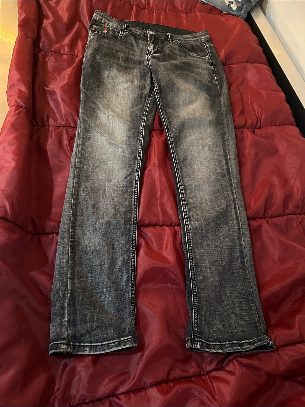 Gucci Faded Black Straight-Leg Jeans